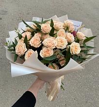 Букет Кремовые розы Латте в Горные Ключи
