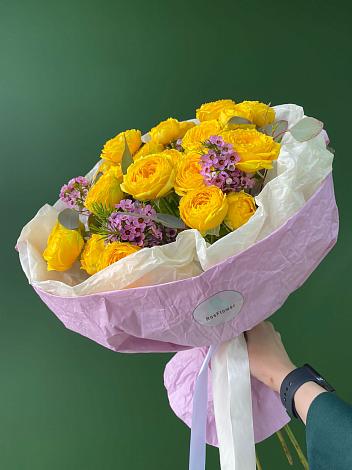 Букет Кустовые желтые розы в Горные Ключи
