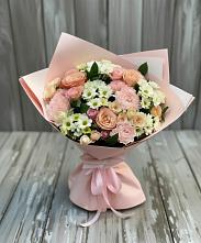 Букет цветов из:  Гвоздики, Розы и Хризантемы в Горные Ключи