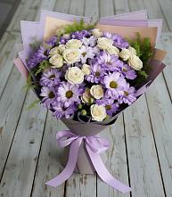 Букет цветов из:  Хризантемы и Розы в Горные Ключи